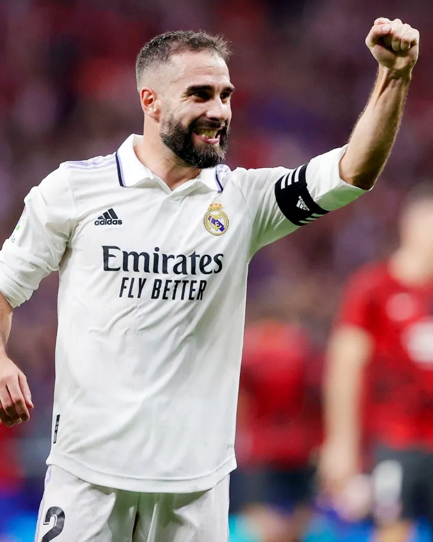 Dani Carvajal Ramos on X: "Nos llevamos el derbi ⚔️. 3️⃣ puntos importantísimos antes del parón para continuar líderes ¡Hala Madrid! ? https://t.co/7BoQySZNAY" / X